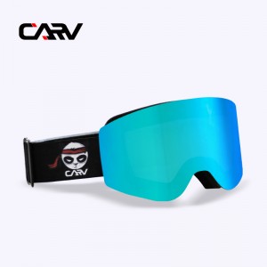 CARV ski goggles for women outdoor double layer anti fog large lens magnetic absorption