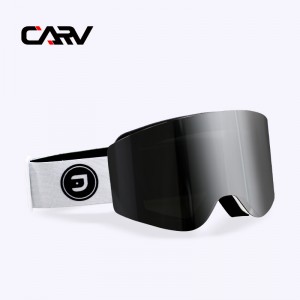 CARV ski goggles for women outdoor double layer anti fog large lens magnetic absorption